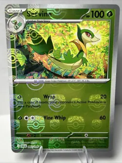 Servine (Master Ball Pattern) 002/086 Sv: Black Bolt Holo Rare Pokemon TCG NM - Image 1
