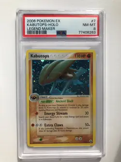Pokemon Kabutops Reverse Holo Ex Legend Maker 7/92 PSA 8 NM-MINT - Image 1