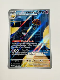 Pokemon TCG Team Rockets Orbeetle Destined Rivals 198/182 Illustration Rare Card - Image 1