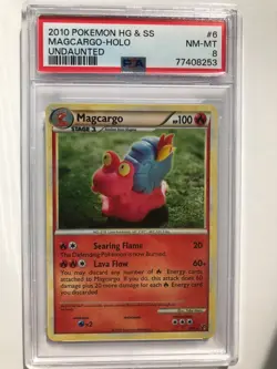 Pokemon Magcargo Holo HGSS Undaunted 6/90 PSA 8 NM-MINT - Image 1