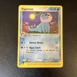 Pokemon TCG Vaporeon EX Sandstorm Card 25/100 Regular Rare - Image 1