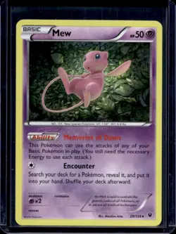 2016 Pokemon XY Fates Collide Mew Holo #29/124 - Image 1