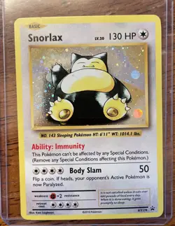 Pokemon TCG Snorlax XY179 Holo Promo Card Black Star Promos - Image 1