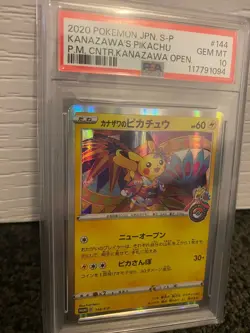 PSA 10 GEM MINT Kanazawa's Pikachu 144/S-P Pokemon Center Promo 2020 Exclusive - Image 2