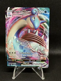 Lapras VMAX 050/202 Swsh01: Sword & Shield Ultra Rare Holo Pokemon Card NM - Image 1