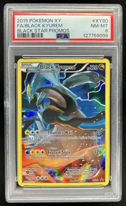 2015 Pokemon XY Black Star Promos Black Kyurem Full Art #XY80 PSA 8 NM-MT - Image 1