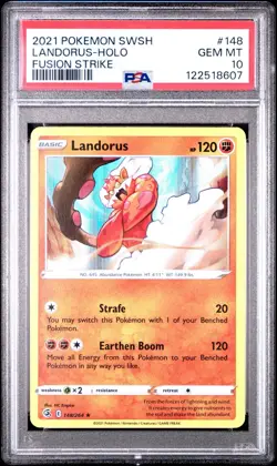 2021 Pokemon Swsh Landorus #148 Holo Fusion Strike PSA 10 - LOW POP - Image 1