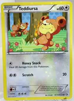 Teddiursa RC15/RC25 Star Holo Pokemon Legendary Treasures Radiant Collection LP - Image 1