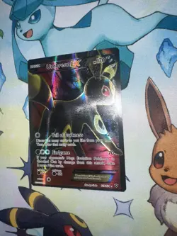 Umbreon EX Pokemon Card 119/124 Holo Rare Fates Collide TCG off center miscut - Image 1