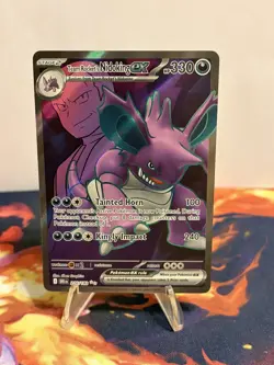 Pokemon TCG Team Rocket's Nidoking EX Ultra Rare Holo Stage 2 216/182 Sv10 - Image 2