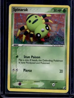 2005 Pokemon EX Unseen Forces Spinarak Reverse Holo #75/115 - Image 1