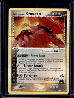 2004 Pokemon EX Team Magma vs Aqua Magma's Groudon Reverse Holo #9/95 - Image 1