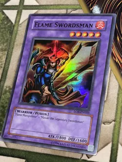 Yu-Gi-Oh! Flame Swordsman Legend of Blue Eyes White Dragon LOB-003 Super Rare - Image 2