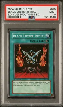 PSA 9 Yu-Gi-Oh! 2004 Black Luster Ritual SYE-025 1st Edition Rare Yugioh [PSA] - Image 1