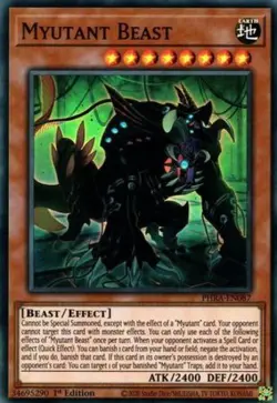 Yugioh! Myutant Beast - PHRA-EN087 - Super Rare - 1st Edition Near Mint, English - Image 1