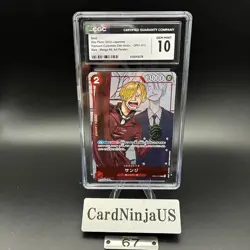 CGC GEM MINT 10 Sanji OP01-013 Promo 25th Anniversary Edition ONE PIECE Card 67 - Image 1