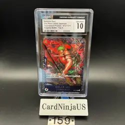 CGC 10 GEM MINT Zoro ST21-015 Flagship Battle 2025 Top 8 Prize Promo ONE PIECE - Image 1
