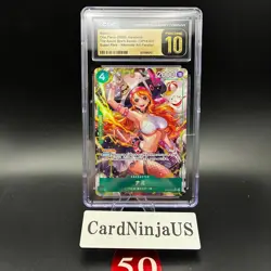CGC PRISTINE 10 Nami Alt Art OP14-031 SR The Azure Sea's Seven ONE PIECE Card 50 - Image 1
