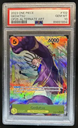 2023 One Piece Awakening of the New Era Gedatsu Rare Alt Art #OP05-102 PSA 10 - Image 1