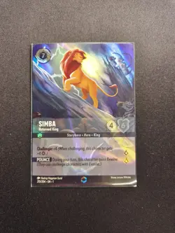 2025 Lorcana Disney TCG English Simba Returned King #215/204 ENC Enchanted ED16 - Image 1