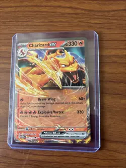 Pokemon Charizard EX 066/165 Double Rare Holo Card SV Scarlet and Violet 151 - Image 2