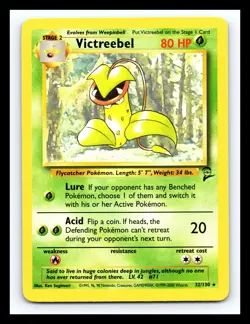 💥 VICTREEBEL Non Holo 2000 Pokemon Base Set 2 WOTC Vintage Card # 32/130 - Image 1