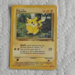 Wizards of the Coast Pikachu Base Set Common Pokemon Card Thunder 60/64 Regular - Image 1
