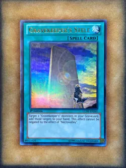 Yugioh Gravekeeper’s Stele LCJW-EN261 Ultra Rare 1st Ed NM - Image 1