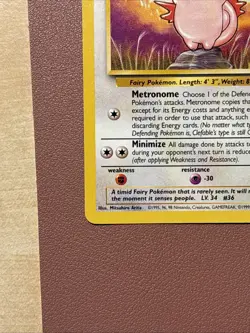 Pokemon TCG Clefable Jungle Set Non-Holo Rare Card 17/64 LP Condition - Image 5