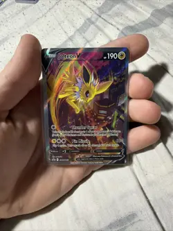 Pokemon TCG Jolteon V SWSH184 Promo Full Art Holo Black Star Card Rare - Image 1