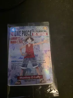 One Piece Promotion Card - Monkey.D.Luffy (055) SEALED College Basketball US NEW - Image 1