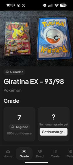 Pokemon Giratina-EX TCG Full Art Holo Ultra Rare Card Ancient Origins 93/98 AI 7 - Image 5