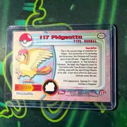 Pidgeotto #17 Green Logo 1999 Topps TV Series 1 Nintendo Pokemon Cards NM - Image 2