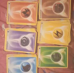 Pokemon Basic Energy Card Lot – Darkness, Water, Lightning, Grass Types - Image 3