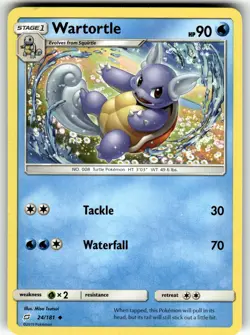 Wartortle 24/181 SM - Team Up LP Pokemon Card TCG - Image 1