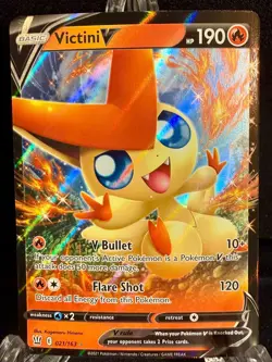 Victini V 021/163 Battle Styles Ultra Rare Pokemon Card LP Holo Sword & Shield - Image 1