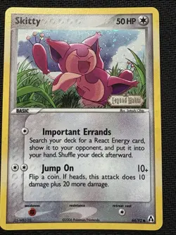 Pokemon TCG Skitty EX Legend Maker 64/92 Reverse Holo Stamped LP Excellent Card - Image 1