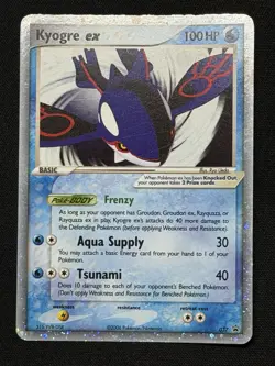 Pokemon Kyogre ex 100HP EX Delta Species 037 Holo Promo Card 2006 MP 🌀Swirl🌀 - Image 1