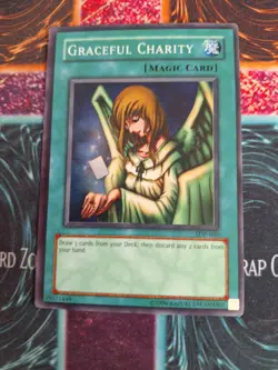 Yu-Gi-Oh! TCG Graceful Charity SDP-040 Super Rare Unlimited Lightly Played - Image 1