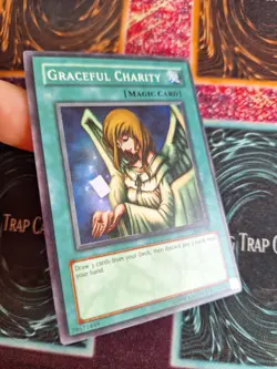 Yu-Gi-Oh! TCG Graceful Charity SDP-040 Super Rare Unlimited Lightly Played - Image 2