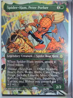 Spider-Ham, Peter Porker (Borderless) - R201- MTG - Marvel's Spider-Man (SPM) - Image 1