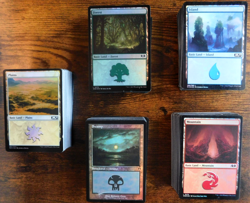 MTG Bulk Mana - 400 basic mana - 80 of each color - 5 of each color are foils - Image 1
