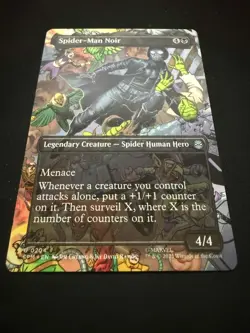 Spider-Man Noir #204 SPM Borderless Full Art Marvel Spider-Man MTG Near Mint - Image 3