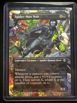 Spider-Man Noir #204 SPM Borderless Full Art Marvel Spider-Man MTG Near Mint - Image 5