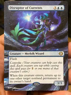 Disruptor of Currents 47 MTG Lorwyn Eclipsed Hand Painted Full Altered Art Tentz - Image 1