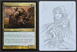 SKETCHED MtG Magic _ Baga _ Alara Reborn Artist Proof _ DAUNTLESS ESCORT _ 1/50! - Image 1