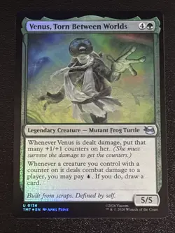 MTG Teenage Mutant Ninja Turtles Venus, Torn Between Worlds Foil 0136 NM - Image 1