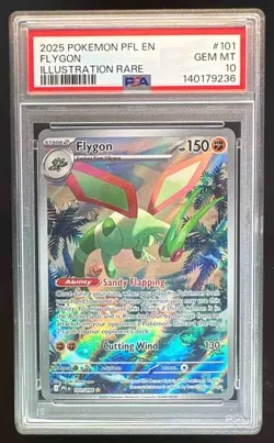 9236 Flygon 2025 Pokemon Phantasmal Flames #101 Illustration Rare PSA 10 - Image 1
