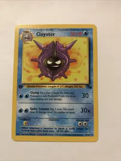Cloyster 32/62 Fossil Regular First Edition Pokemon Card - Image 1