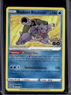 2022 Pokemon SWSH Pokemon GO Radiant Blastoise #018/078 - Image 1